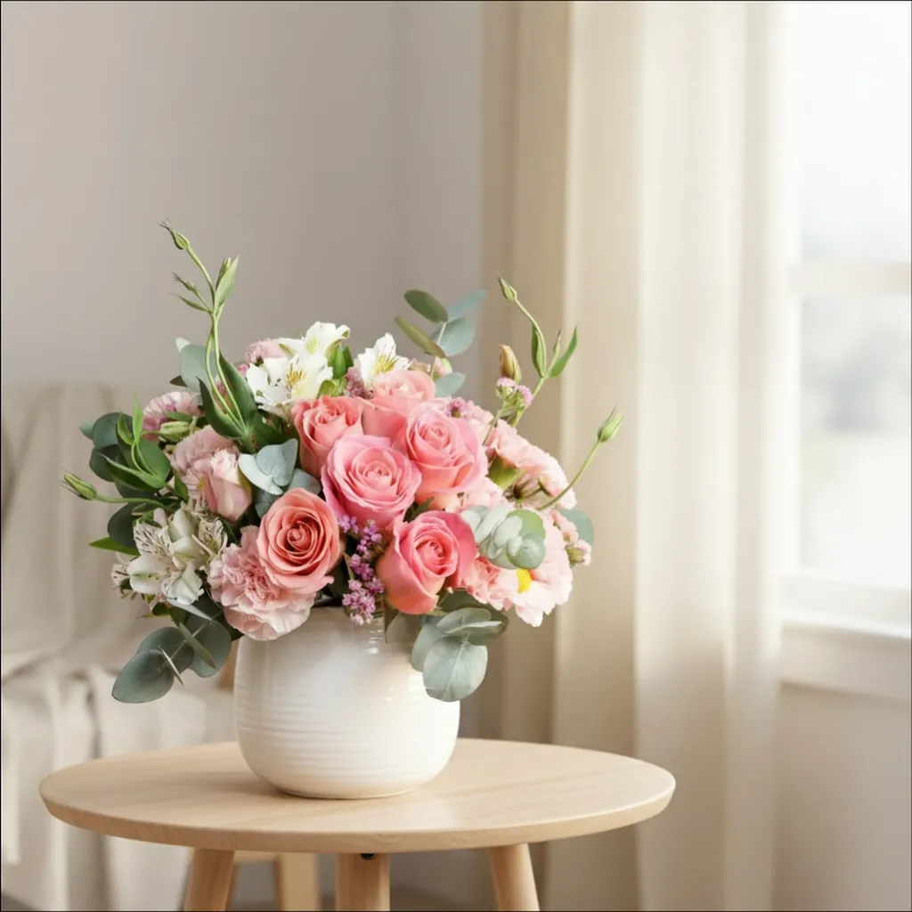 Rosé- nuestro arreglo más pedido.Suave, romántico y perfecto para decir “estoy pensando en ti”. .webp