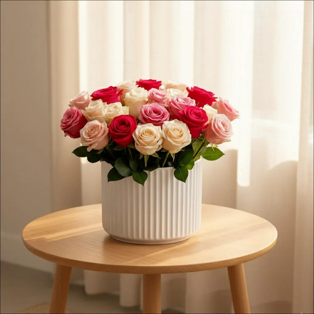 Hay flores que suman y otras que elevan todo el diseño. Nuestro Florero Roséa 🌹🌷definitivament.webp