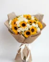 Bouquet de Girasoles y Rosas Blancas